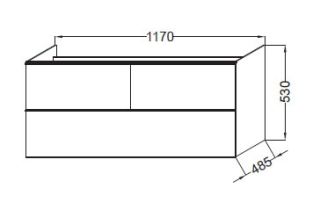 Тумба под раковину Jacob Delafon Odeon Up EB892-E10 115 см квебекский дуб